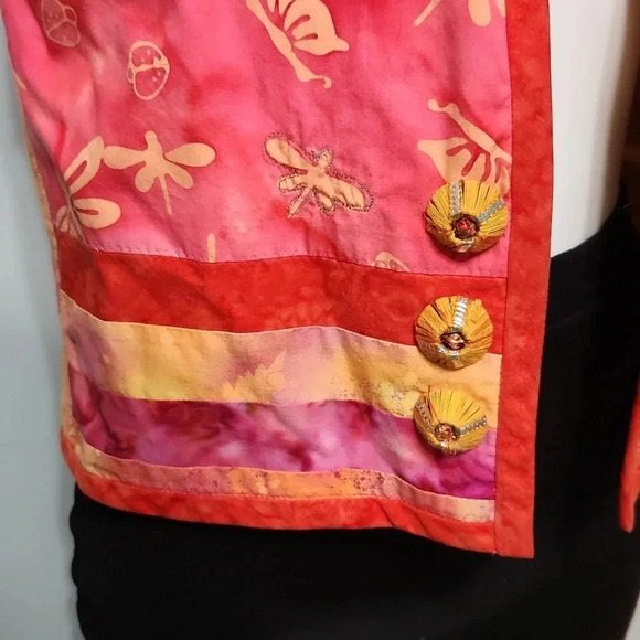 Homemade Red and Yellow Quilted Vest - Picture 6 of 13